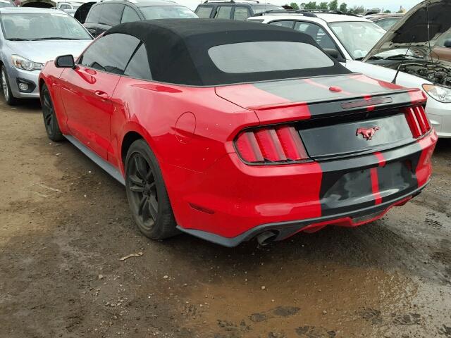 1FATP8UH5F5383491 - 2015 FORD MUSTANG RED photo 3