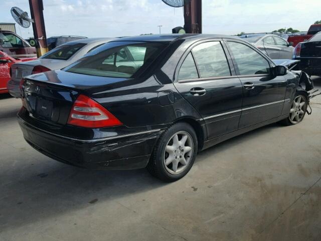 WDBRF61J53A434105 - 2003 MERCEDES-BENZ C 240 BLACK photo 4