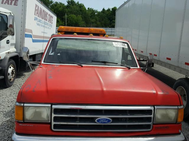 2FDLF47M6LCB00575 - 1990 FORD F SUPER DU RED photo 7