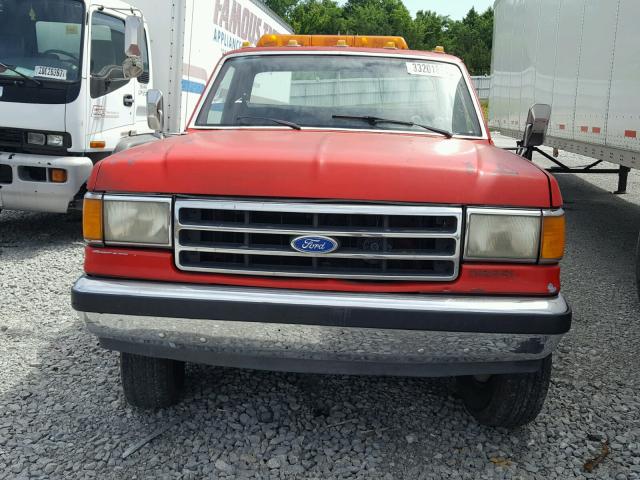 2FDLF47M6LCB00575 - 1990 FORD F SUPER DU RED photo 9