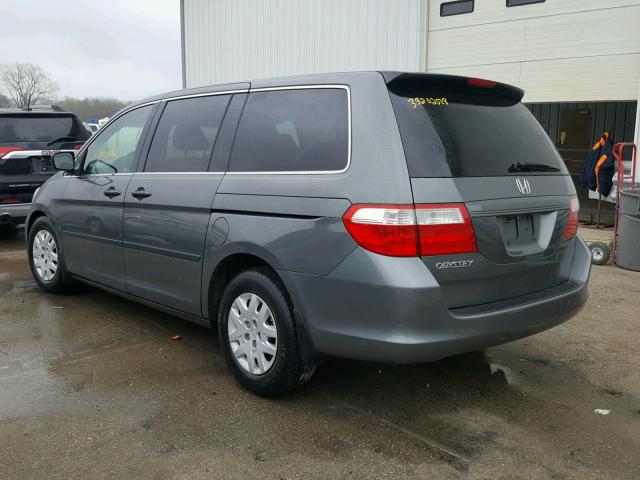 5FNRL38297B053202 - 2007 HONDA ODYSSEY LX GRAY photo 3