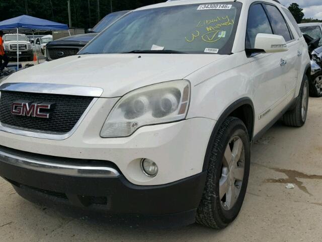 1GKER33707J102784 - 2007 GMC ACADIA SLT WHITE photo 2