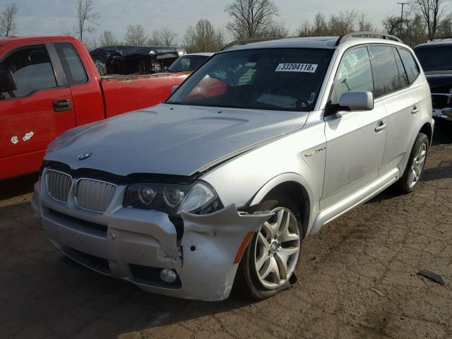 WBXPC93447WF09899 - 2007 BMW X3 3.0SI SILVER photo 2