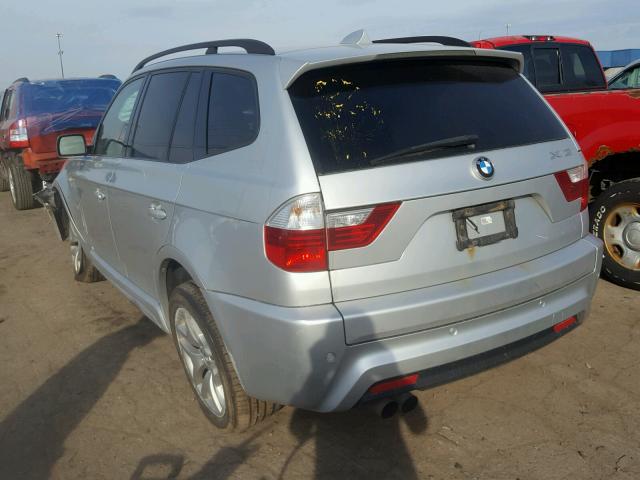 WBXPC93447WF09899 - 2007 BMW X3 3.0SI SILVER photo 3
