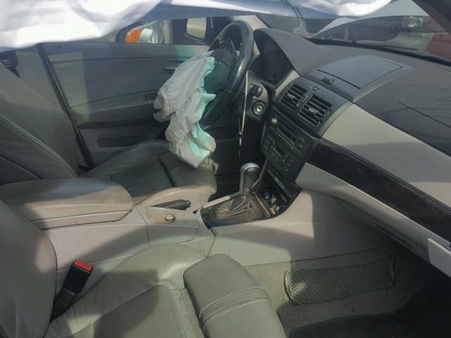 WBXPC93447WF09899 - 2007 BMW X3 3.0SI SILVER photo 5