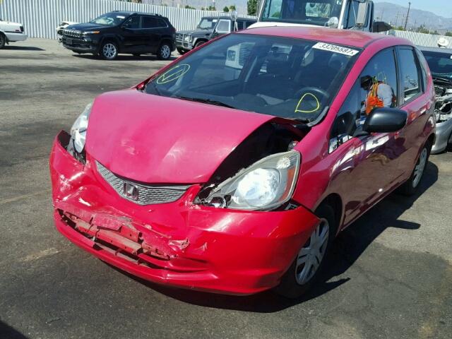 JHMGE88209S044391 - 2009 HONDA FIT Czerwony zdjęcie 2