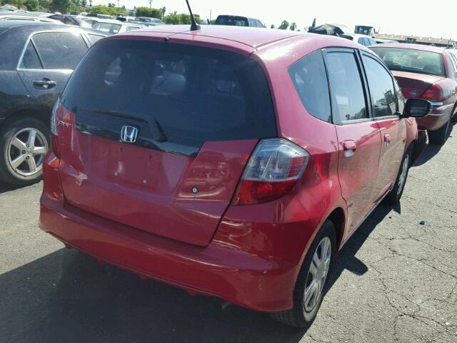 JHMGE88209S044391 - 2009 HONDA FIT Czerwony zdjęcie 4