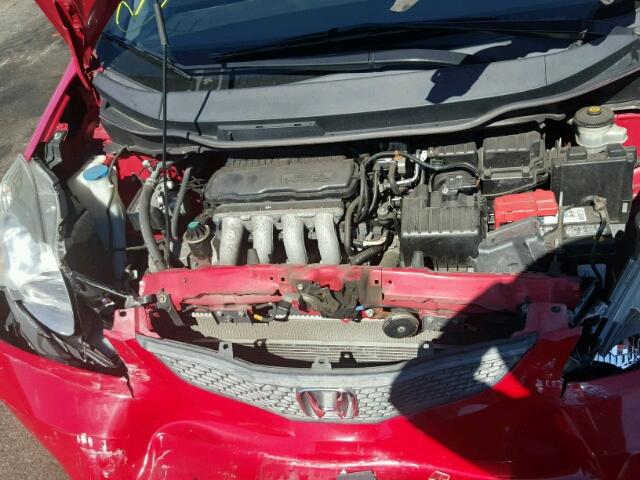 JHMGE88209S044391 - 2009 HONDA FIT Czerwony zdjęcie 7