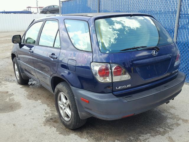 JTJGF10UX20126064 - 2002 LEXUS RX 300 BLUE photo 3