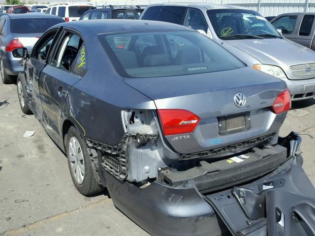 3VW2K7AJ2EM234984 - 2014 VOLKSWAGEN JETTA BASE 灰色 照片 3