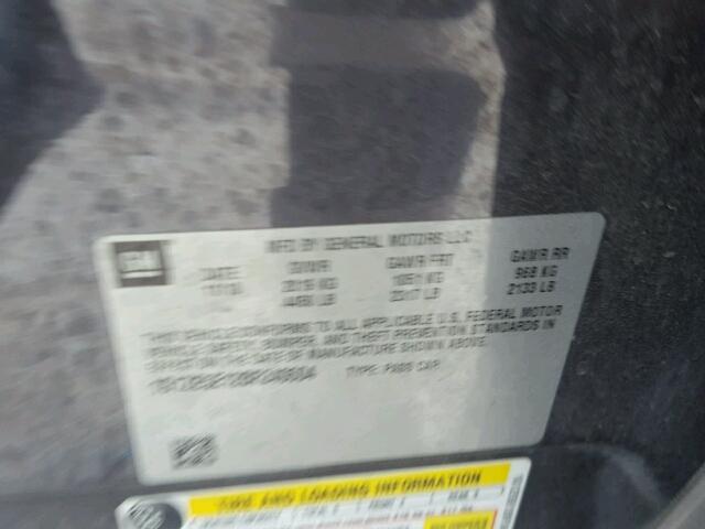 1G1ZE5E12BF240604 - 2011 CHEVROLET MALIBU LTZ CHARCOAL photo 10