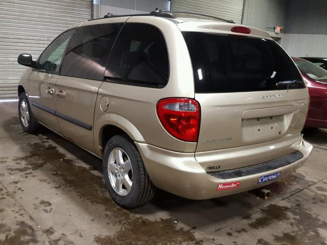 1D4GP45R65B312153 - 2005 DODGE CARAVAN SX TAN photo 3