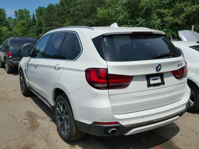 5UXKR0C35H0V76861 - 2017 BMW X5 WHITE photo 3