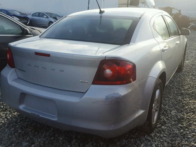 1C3CDZCB8CN177877 - 2012 DODGE AVENGER SX SILVER photo 4