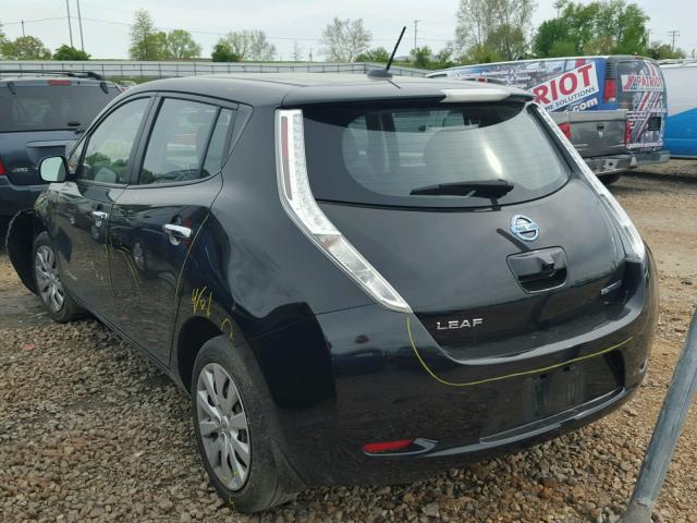 1N4AZ0CP5FC309494 - 2015 NISSAN LEAF S BLACK photo 3