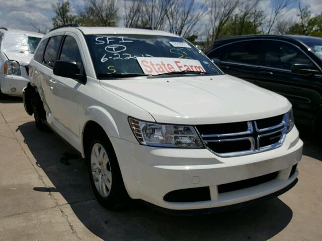 3C4PDCAB1ET263208 - 2014 DODGE JOURNEY SE WHITE photo 1