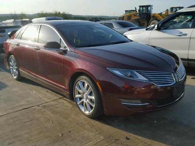 3LN6L2G94FR615933 - 2015 LINCOLN MKZ RED photo 1