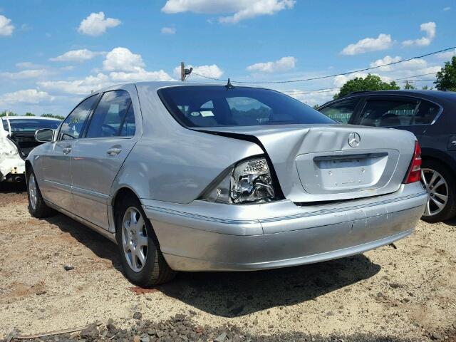 WDBNG70J91A183556 - 2001 MERCEDES-BENZ S SILVER photo 3