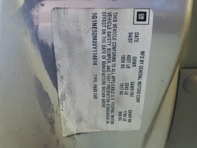 1G1NE52M3VY114614 - 1997 CHEVROLET MALIBU LS 金色 照片 10