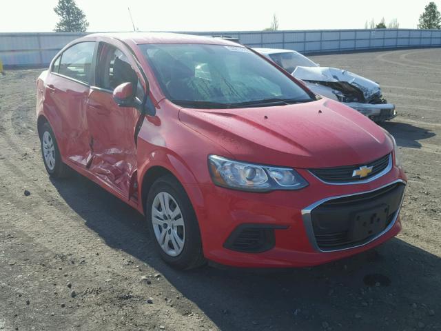 1G1JA5SG2H4155915 - 2017 CHEVROLET SONIC LS RED photo 1