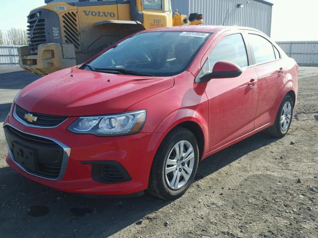 1G1JA5SG2H4155915 - 2017 CHEVROLET SONIC LS RED photo 2