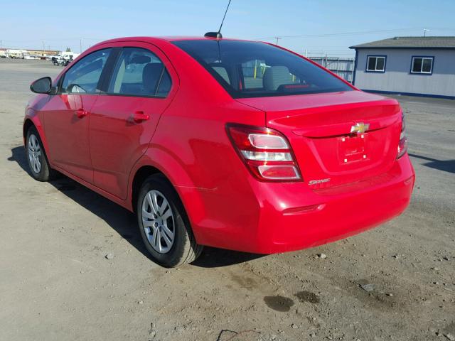 1G1JA5SG2H4155915 - 2017 CHEVROLET SONIC LS RED photo 3