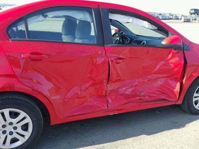 1G1JA5SG2H4155915 - 2017 CHEVROLET SONIC LS RED photo 9
