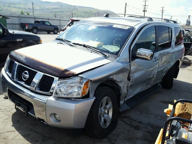 5N1AA08B75N720277 - 2005 NISSAN ARMADA SE SILVER photo 2