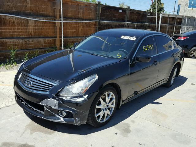 JN1CV6AR1CM973757 - 2012 INFINITI G37 BLACK photo 2