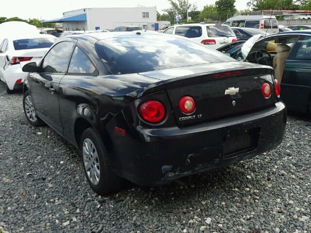 1G1AL18F887108338 - 2008 CHEVROLET COBALT LT BLACK photo 3