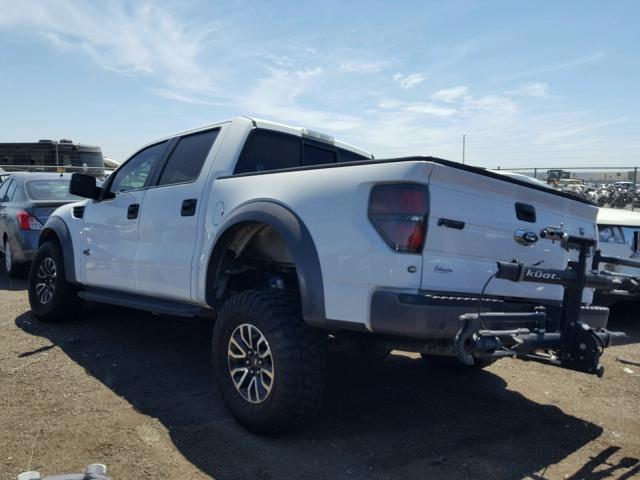 1FTFW1R64EFA12811 - 2014 FORD F150 SVT R WHITE photo 3