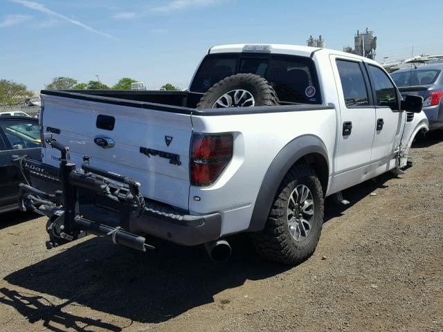 1FTFW1R64EFA12811 - 2014 FORD F150 SVT R WHITE photo 4