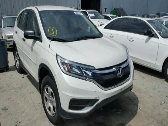 5J6RM4H3XFL001224 - 2015 HONDA CR-V LX WHITE photo 1