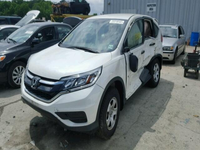 5J6RM4H3XFL001224 - 2015 HONDA CR-V LX WHITE photo 2