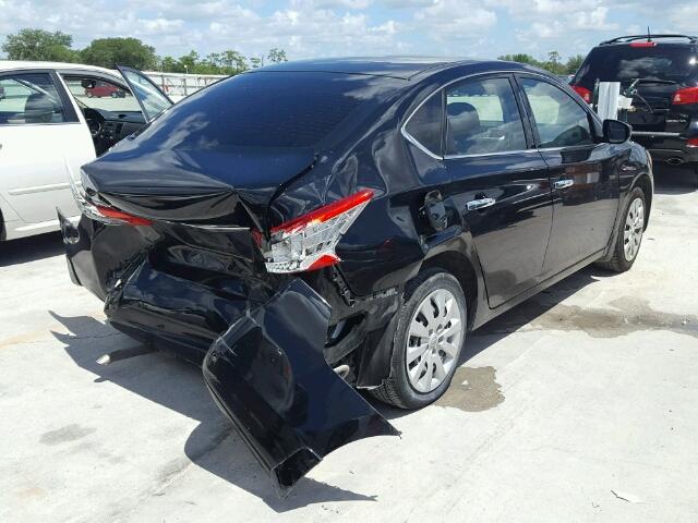 3N1AB7AP6FY286277 - 2015 NISSAN SENTRA S BLACK photo 4