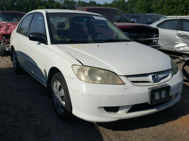 1HGES16614L020829 - 2004 HONDA CIVIC LX WHITE photo 1