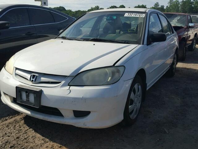 1HGES16614L020829 - 2004 HONDA CIVIC LX WHITE photo 2