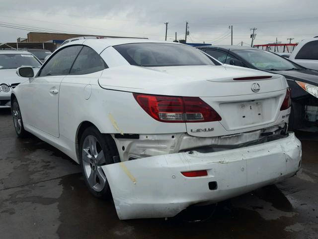 JTHFE2C24A2503846 - 2010 LEXUS IS 350 WHITE photo 3