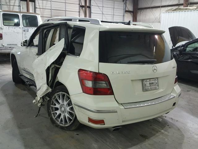 WDCGG8HB0AF318983 - 2010 MERCEDES-BENZ GLK 350 4M WHITE photo 3