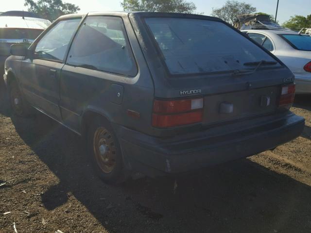 KMHLD21J3JU236779 - 1988 HYUNDAI EXCEL GL GRAY photo 3