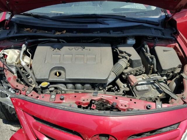 5YFBU4EE1CP019448 - 2012 TOYOTA COROLLA BA RED photo 7