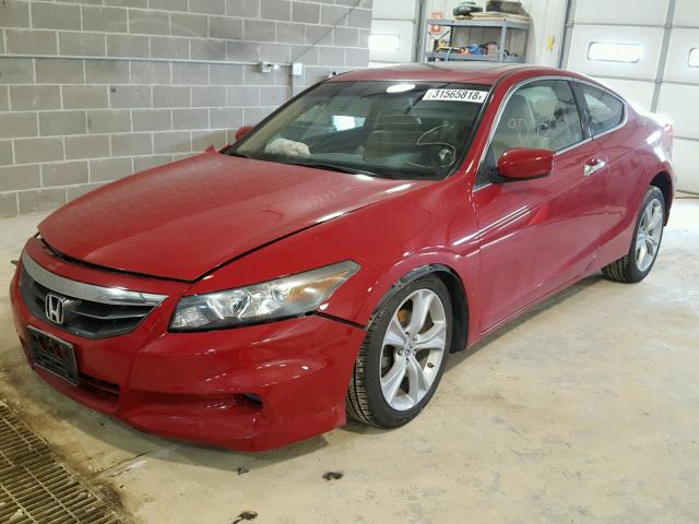 1HGCS2B83BA003026 - 2011 HONDA ACCORD EXL RED photo 2