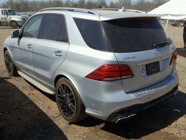 4JGDA7EB7GA727718 - 2016 MERCEDES-BENZ GLE 63 AMG SILVER photo 3