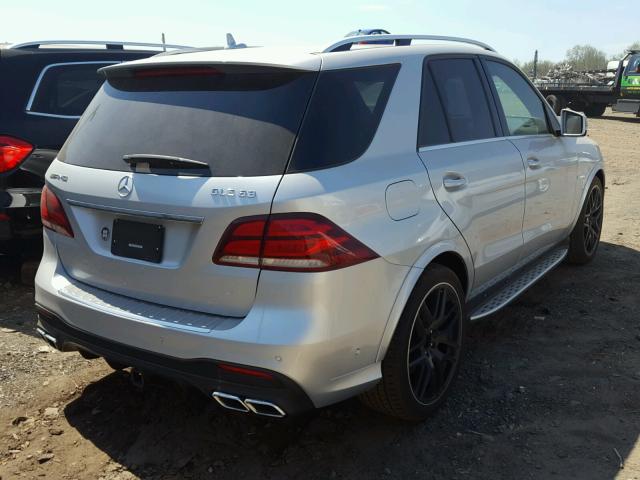 4JGDA7EB7GA727718 - 2016 MERCEDES-BENZ GLE 63 AMG SILVER photo 4