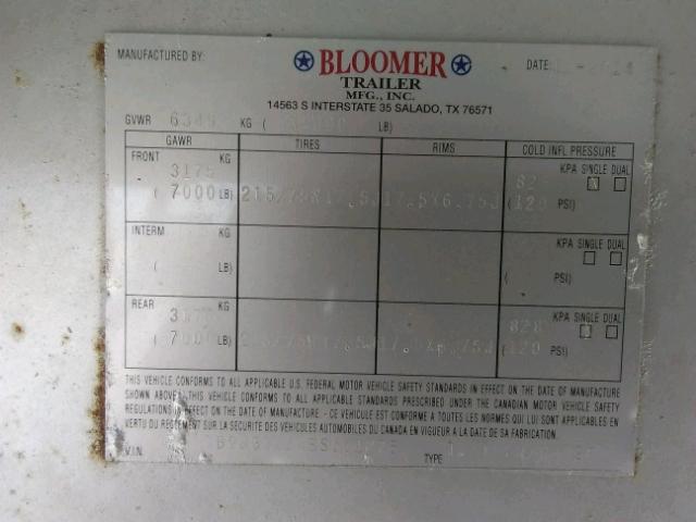 1B9BG242XES511276 - 2014 BLMR TRAILER SILVER photo 10