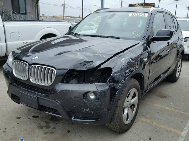 5UXWX5C52BL706476 - 2011 BMW X3 XDRIVE2 BLACK photo 2