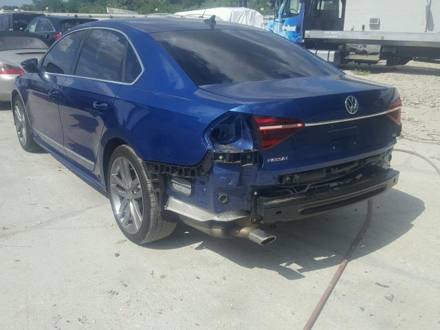 1VWDT7A35HC019922 - 2017 VOLKSWAGEN PASSAT R-L BLUE photo 3
