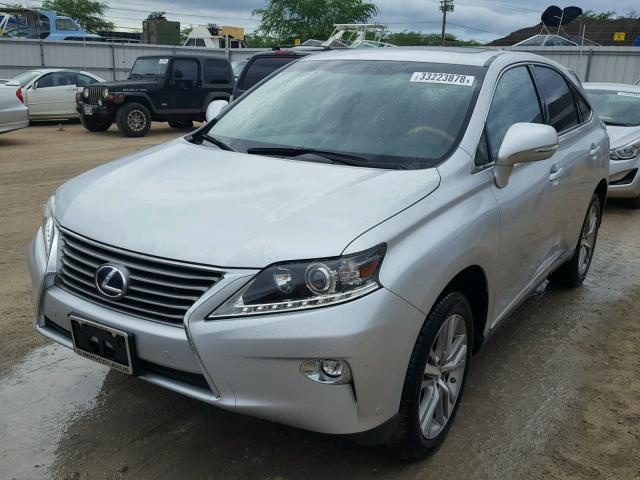 JTJZB1BA2F2415652 - 2015 LEXUS RX 450H SILVER photo 2