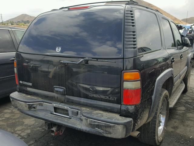 1GNEK13TX4R185551 - 2004 CHEVROLET TAHOE K150 BLACK photo 4