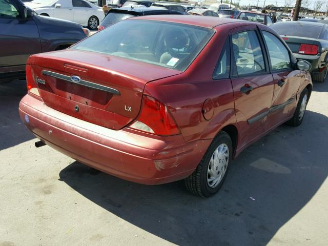 1FAFP33P7YW415475 - 2000 FORD FOCUS LX RED photo 4